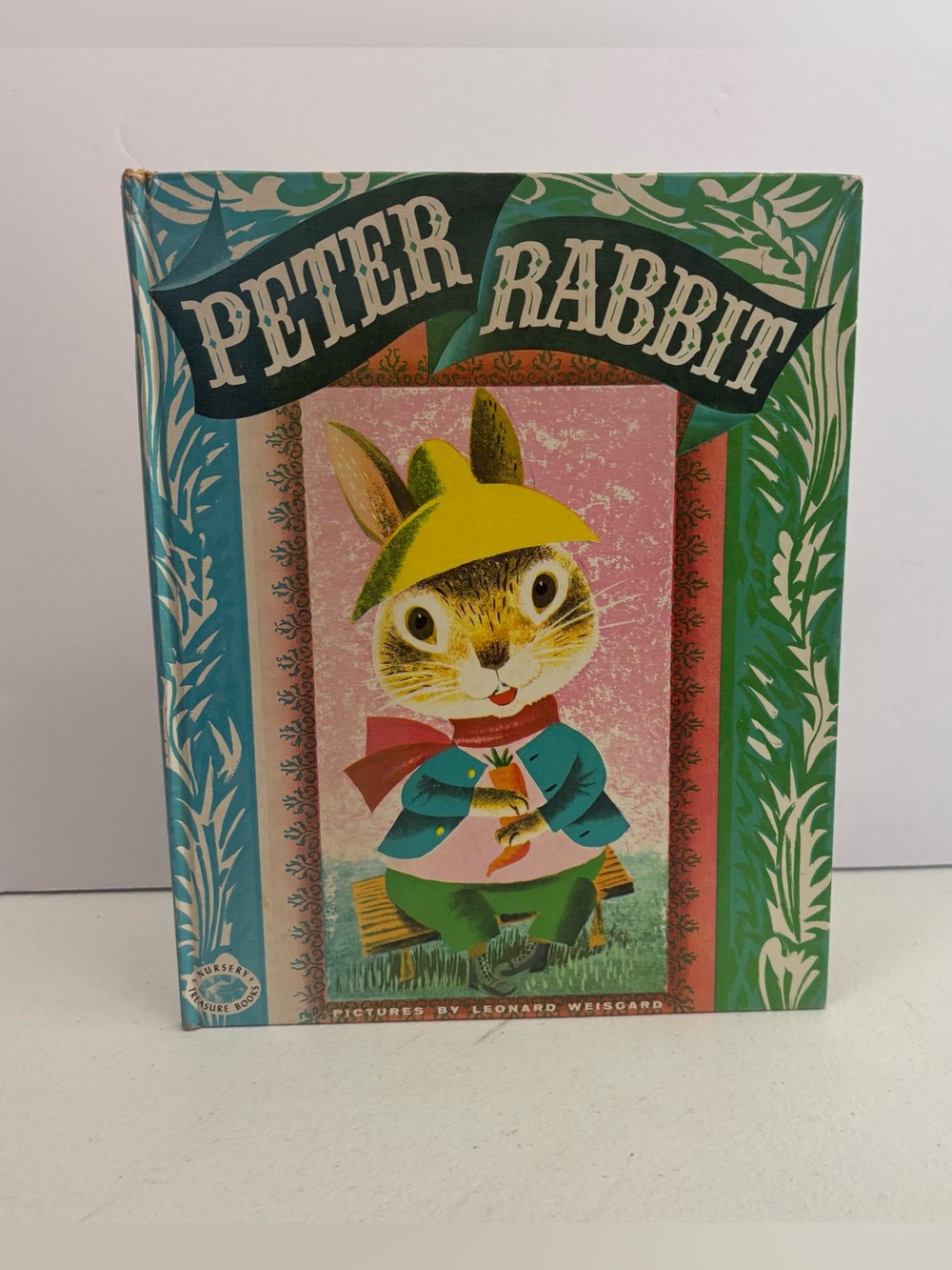 Peter Rabbit 1955 Nursery Treasure books Large book Pictures By Leonard Weisgard